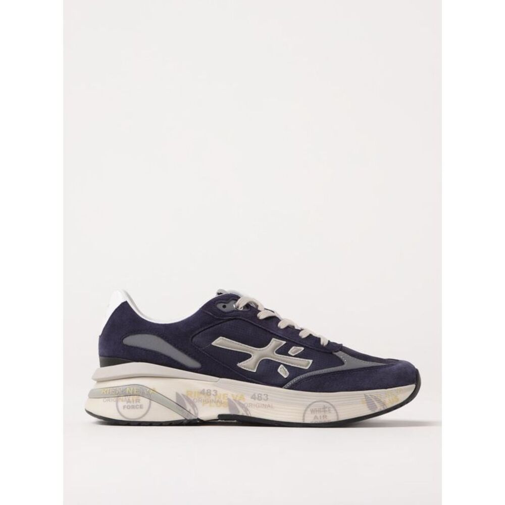 Premiata Men Moerun Suede And Nylon Sneakers Premiata